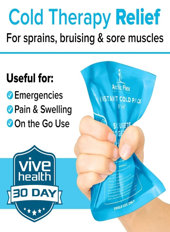 Arctic Flex Instant Ice Cold Pack (5" x 6", 24 Pack) - Portable Disposable Ice Packs for Injuries, Sports, Travel - Bulk Single Use Emergency Quick Cold Compress - First Aid Breakable Cold Treatment - Image 2